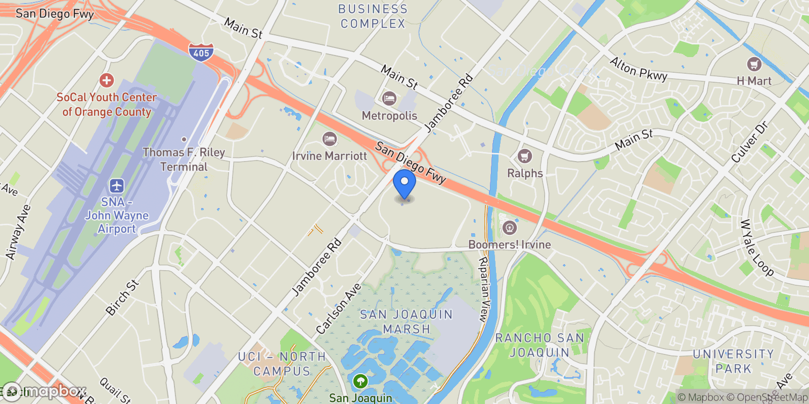 Map showing 3131 Michelson Drive 503, Irvine, California, United States.