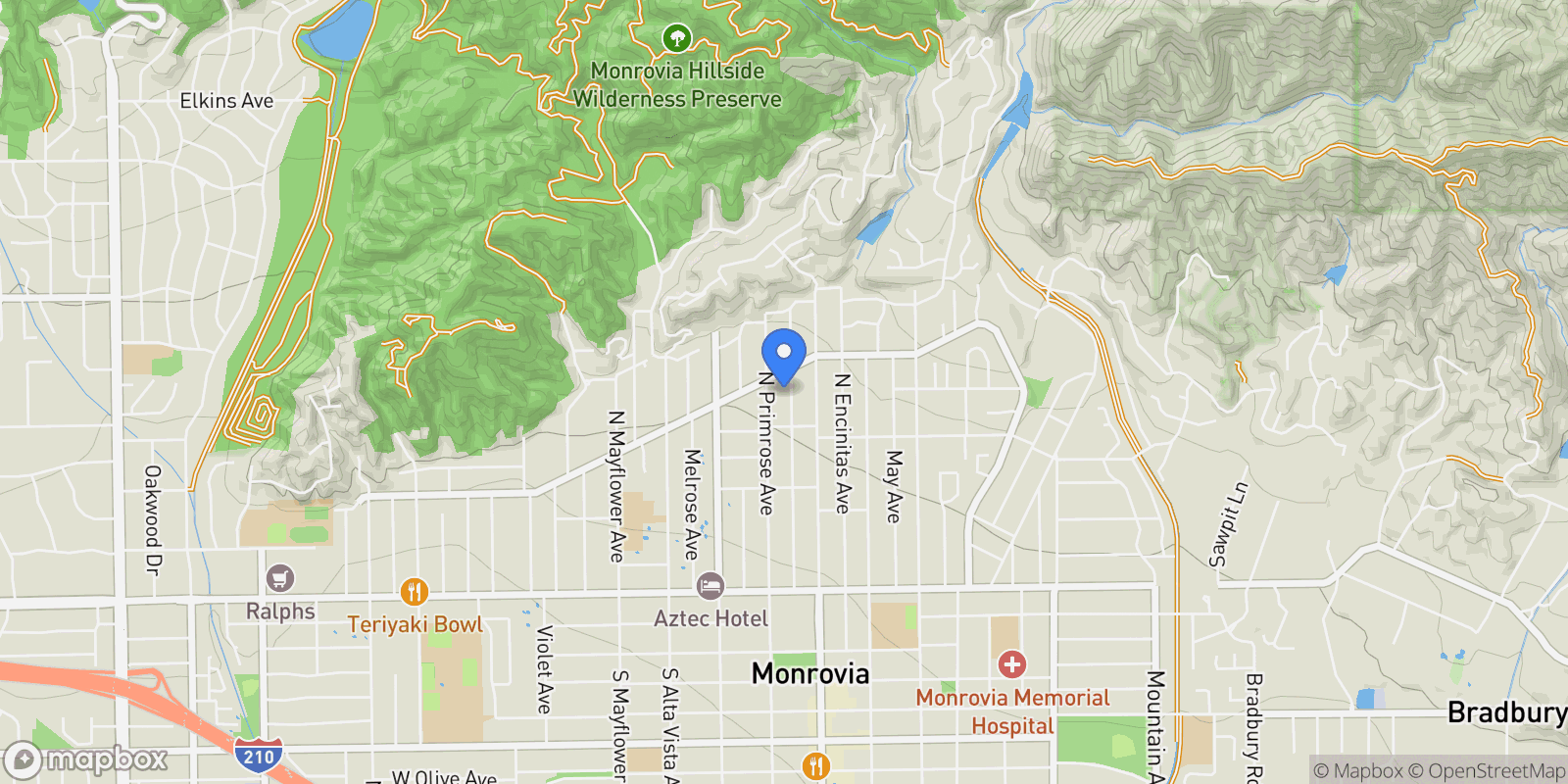 Map showing 347 Stedman Place, Bradbury, California, United States.