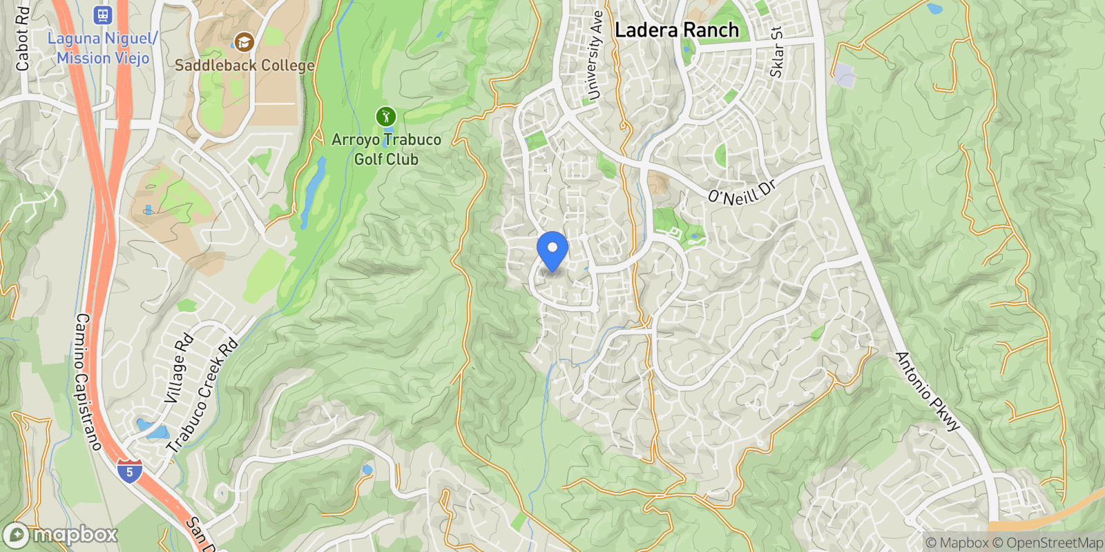 Map showing 9 Paddock Pl, Ladera Ranch, California, United States.