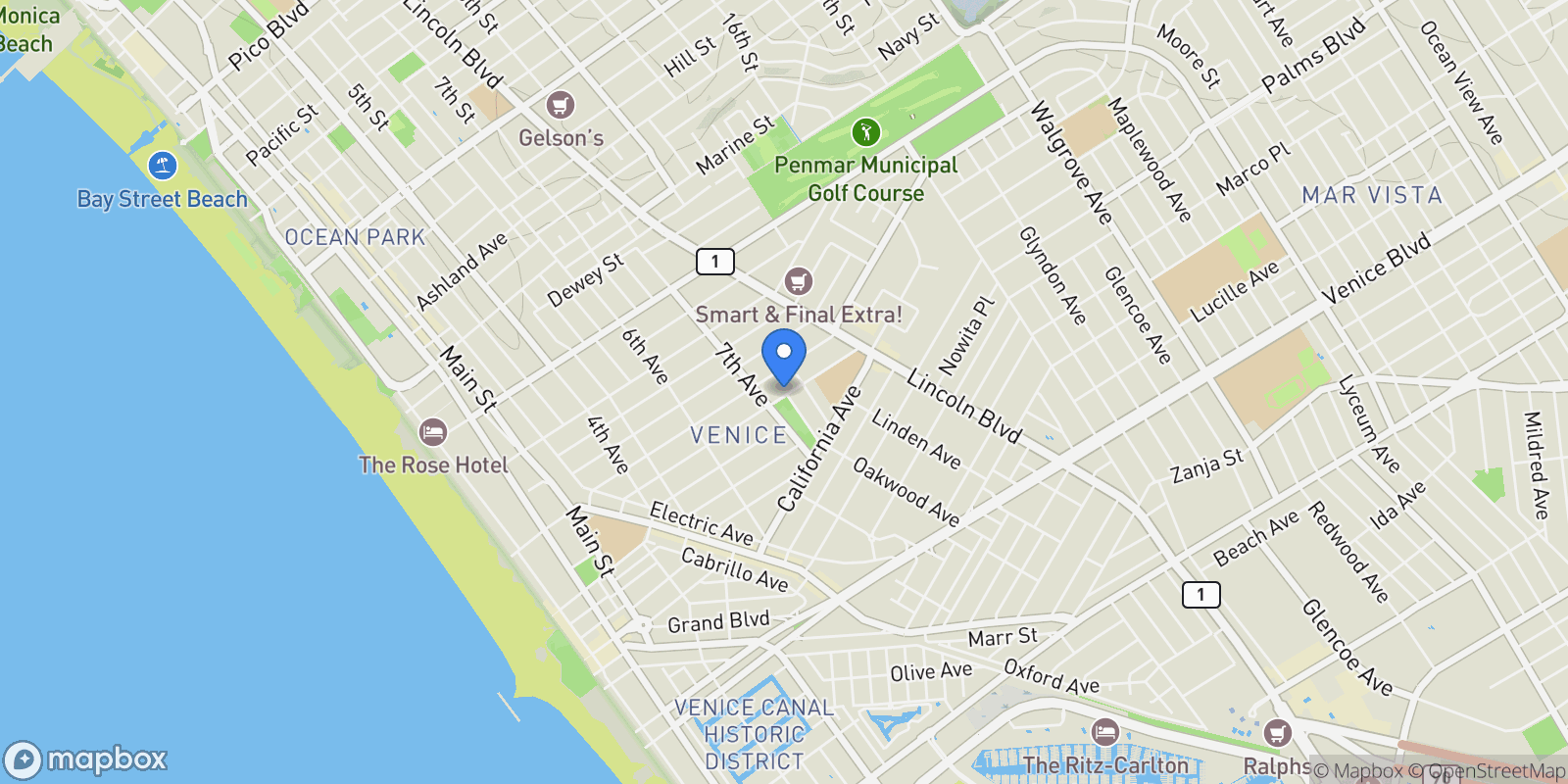 Map showing 724 San Miguel Avenue, Los Angeles, California, United States.