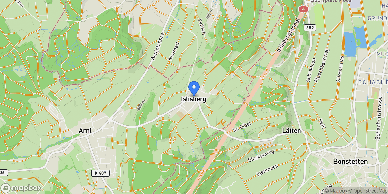 Map showing 8905 Islisberg, Switzerland, Islisberg, Aargau, Switzerland.