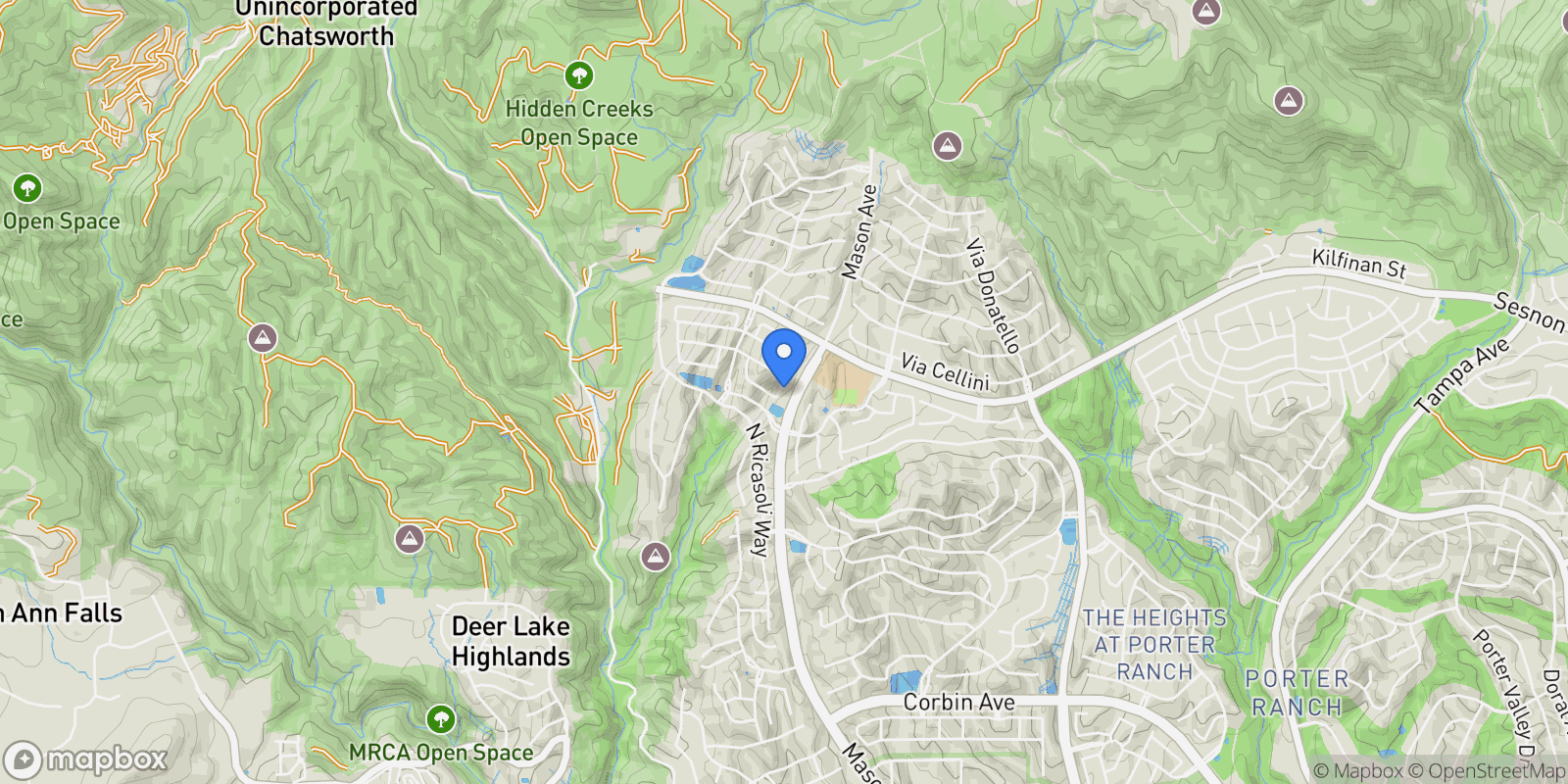 Map showing 20611 W Chestnut Circle, Los Angeles, California, United States.