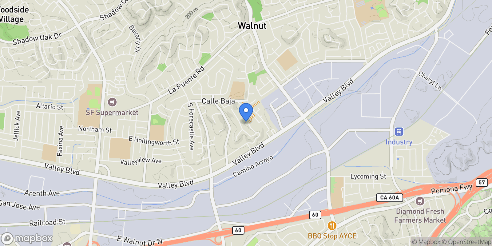 Map showing 451 Avenida Esplendor, Walnut, California, United States.