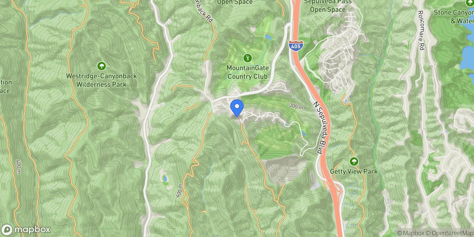 Map showing 2113 Stoney Hill Road, Los Angeles, California, United States.