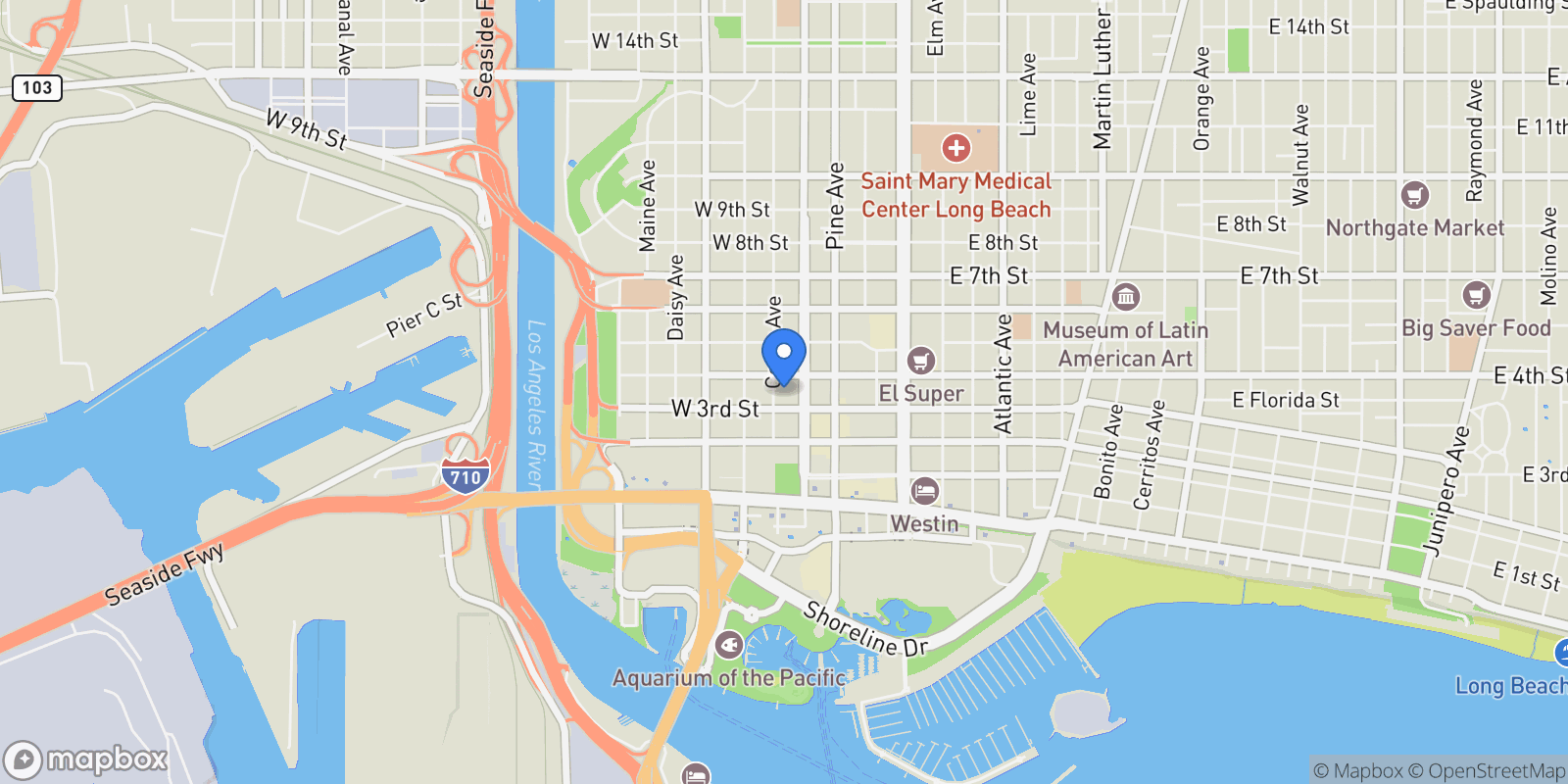 Map showing 330 Cedar Avenue, Signal Hill, California, United States.