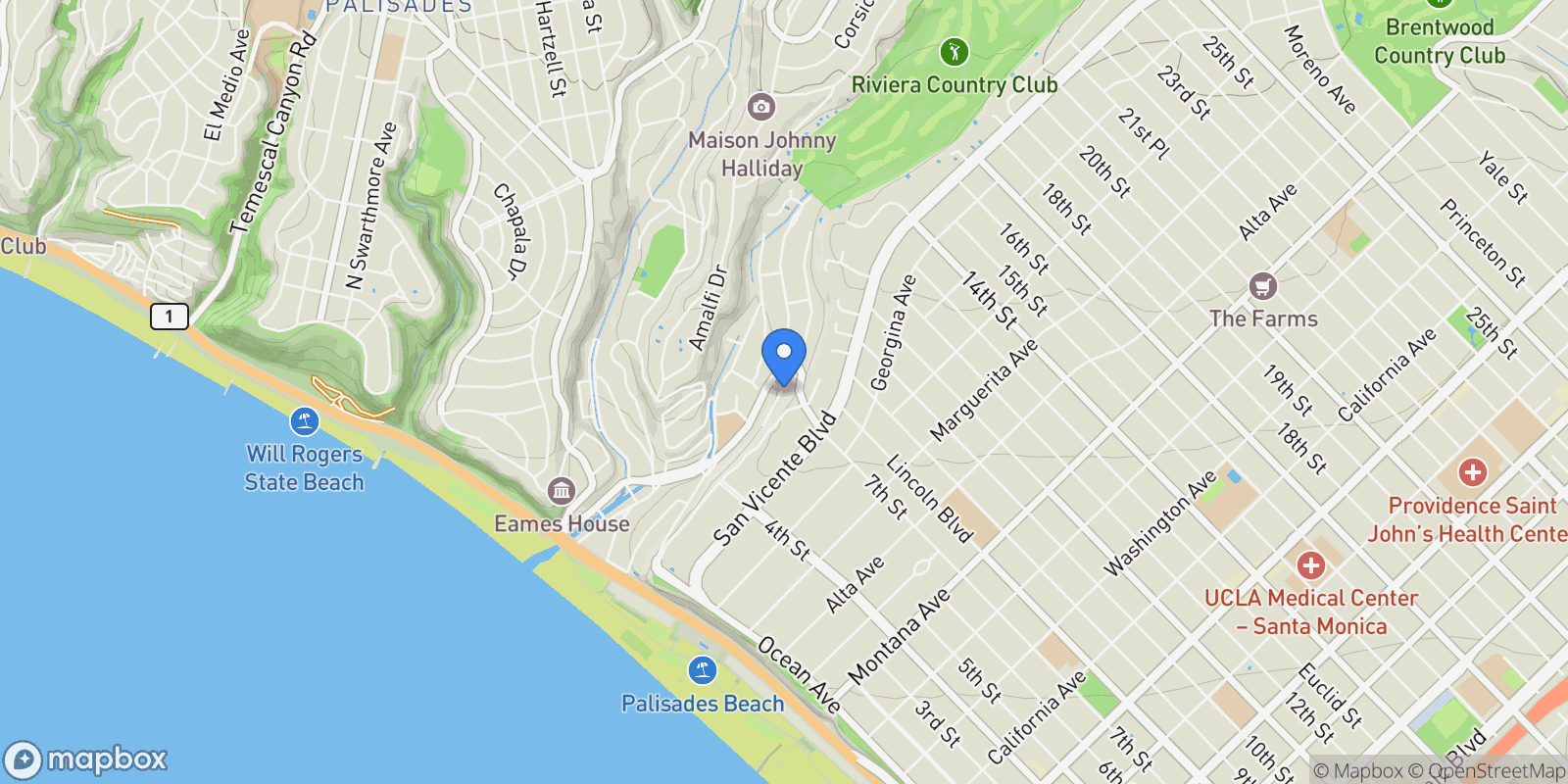 Map showing 562 Stassi Lane, Santa Monica, California, United States.
