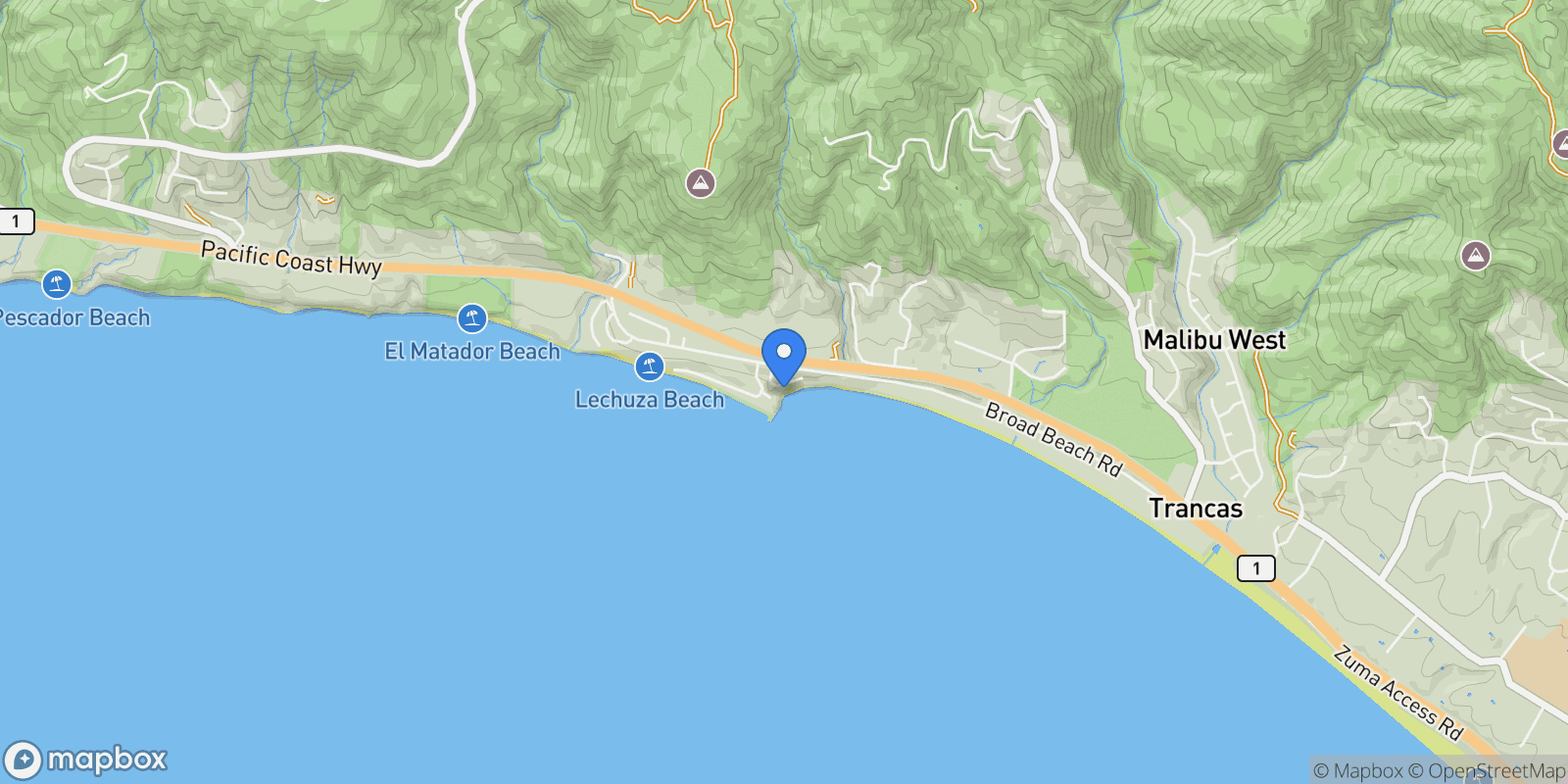 Map showing 31532 Victoria Point Road, Malibu, California, United States.