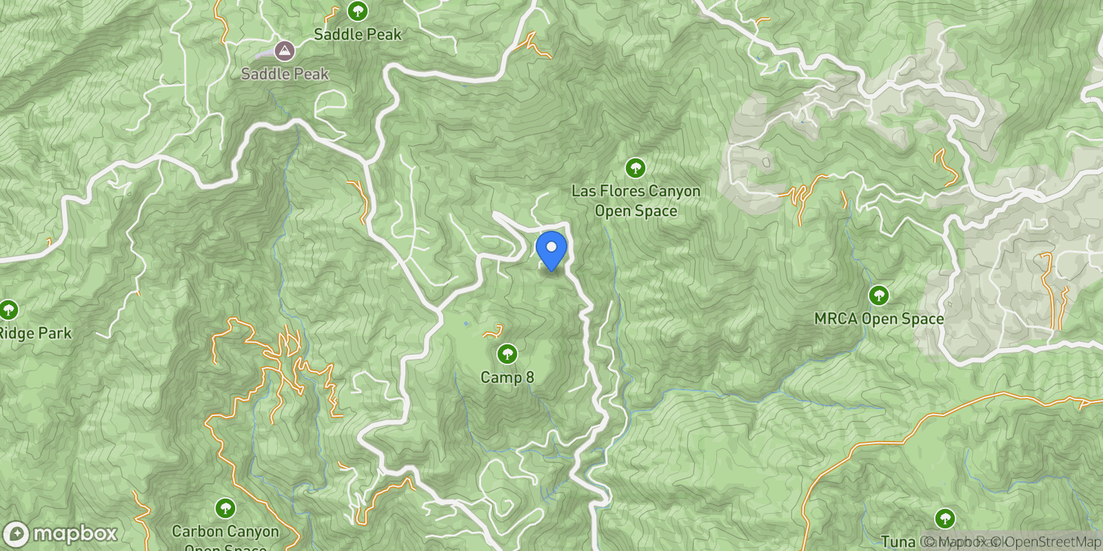 Map showing 2382 Live Oak Meadows Road, Malibu, California, United States.