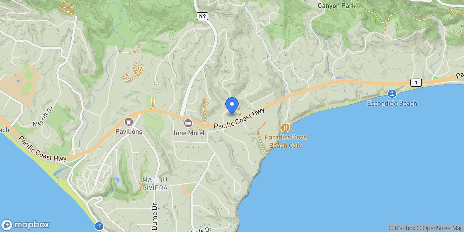 Map showing 6477 Zuma View Place 125, Malibu, California, United States.