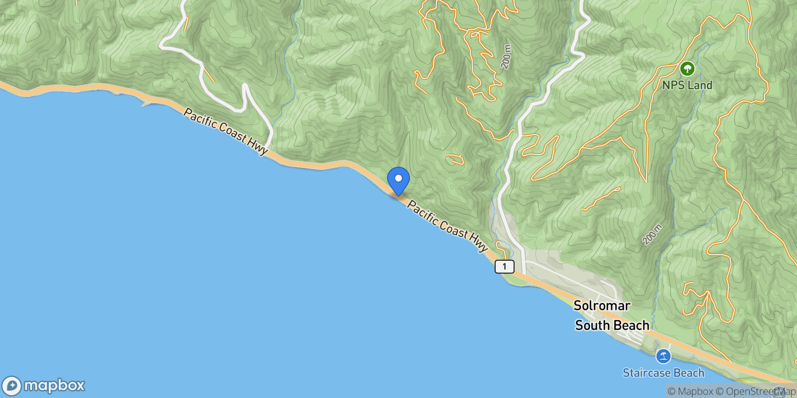 Map showing 43250 Pacific Coast Highway, Malibu, California, United States.