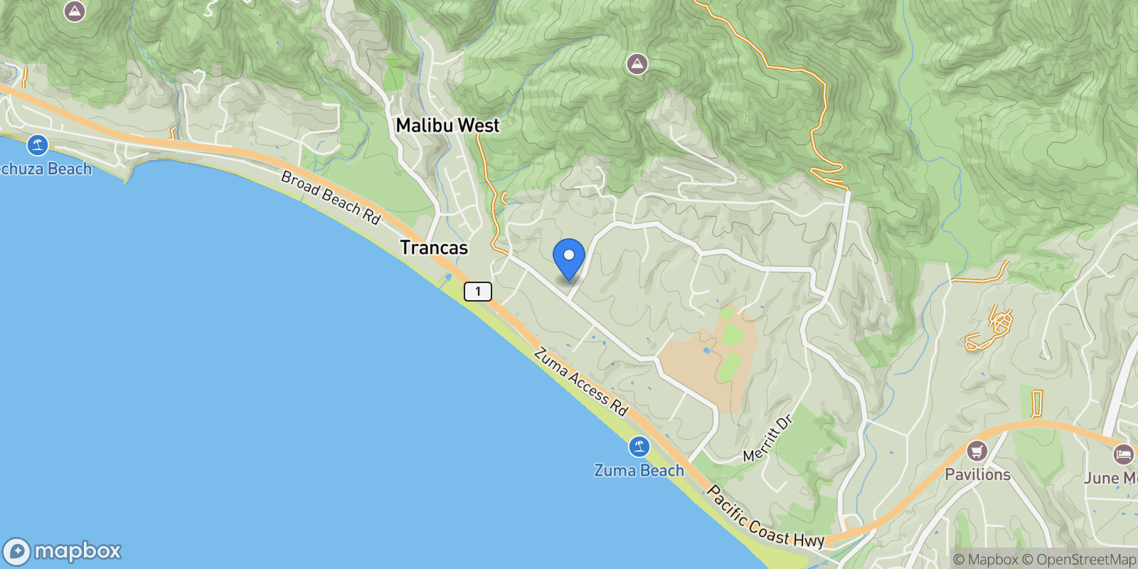 Map showing 6051 Philip Avenue, Malibu, California, United States.
