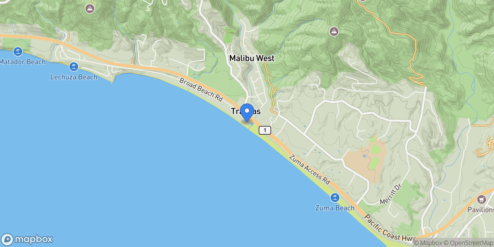 Map showing 30718 Pacific Coast Highway, Malibu, California, United States.