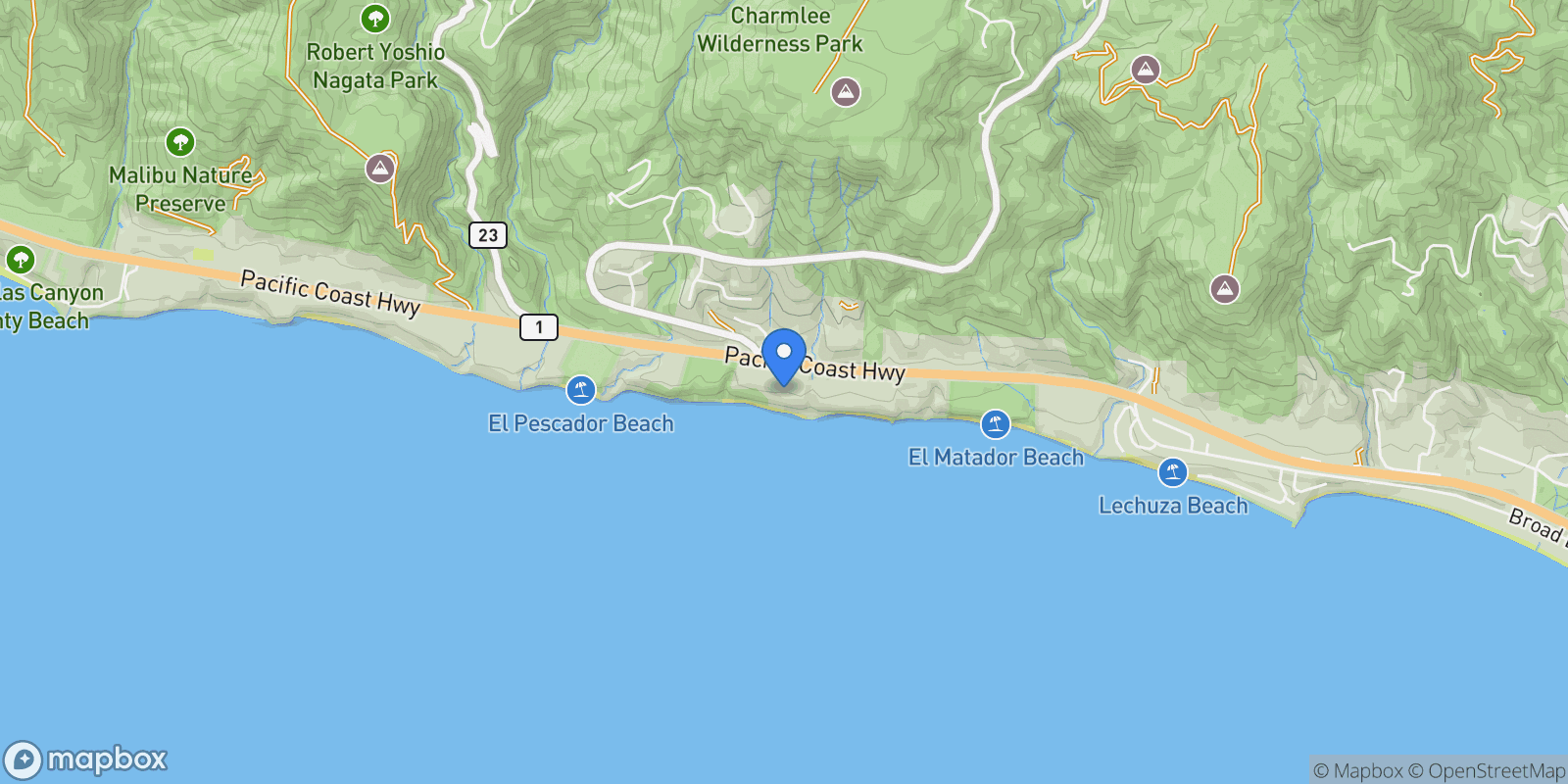 Map showing 32554 Pacific Coast Highway, Malibu, California, United States.