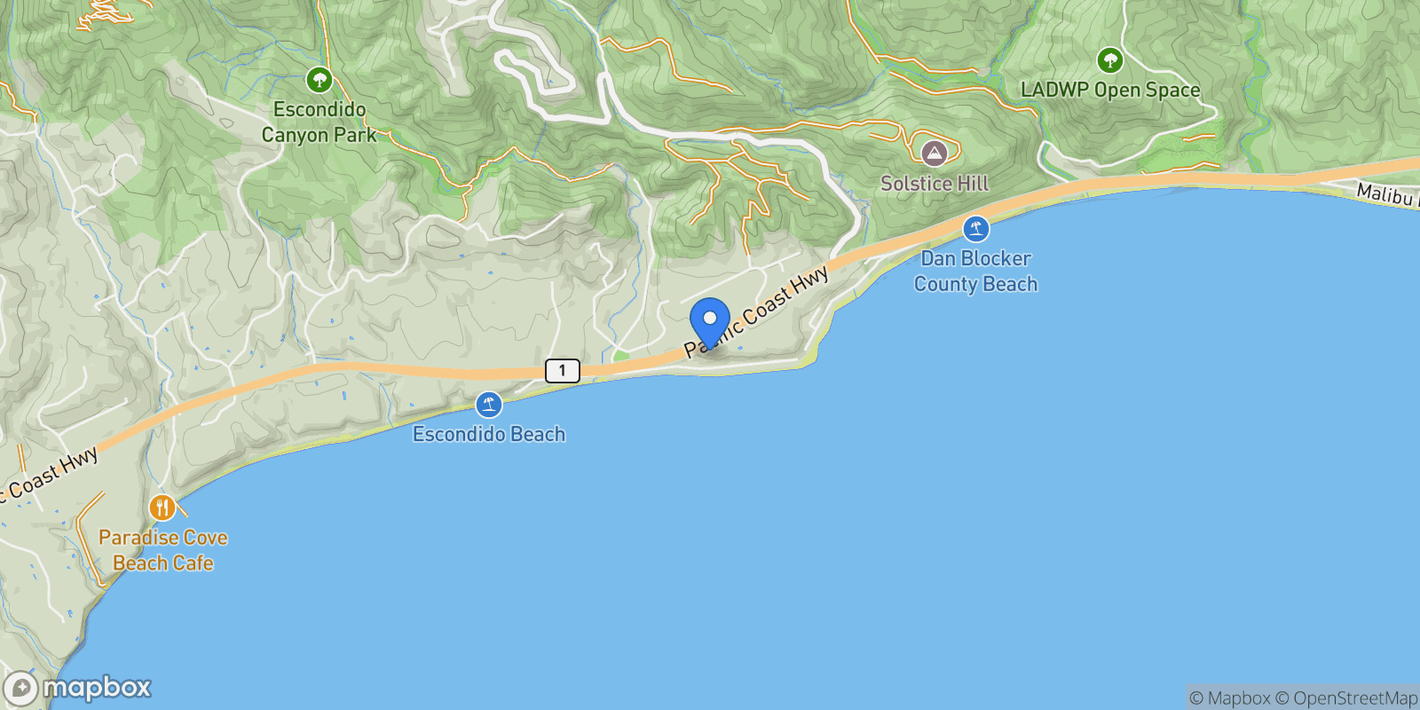 Map showing 26946 Pacific Coast Hwy, Malibu, California, United States.
