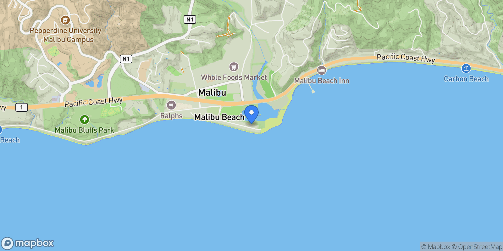 Map showing 23351 Malibu Colony Road 108a, Malibu, California, United States.