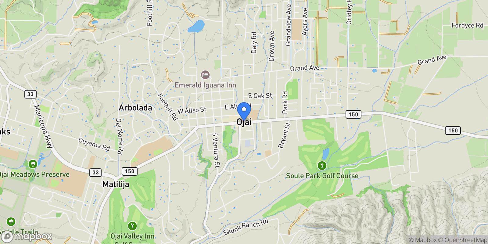 Map showing Ojai, California, United States.