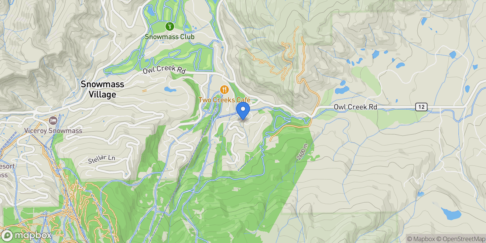 Map showing 81 Spruce Ridge Lane, Snowmass Village, Colorado, United States.