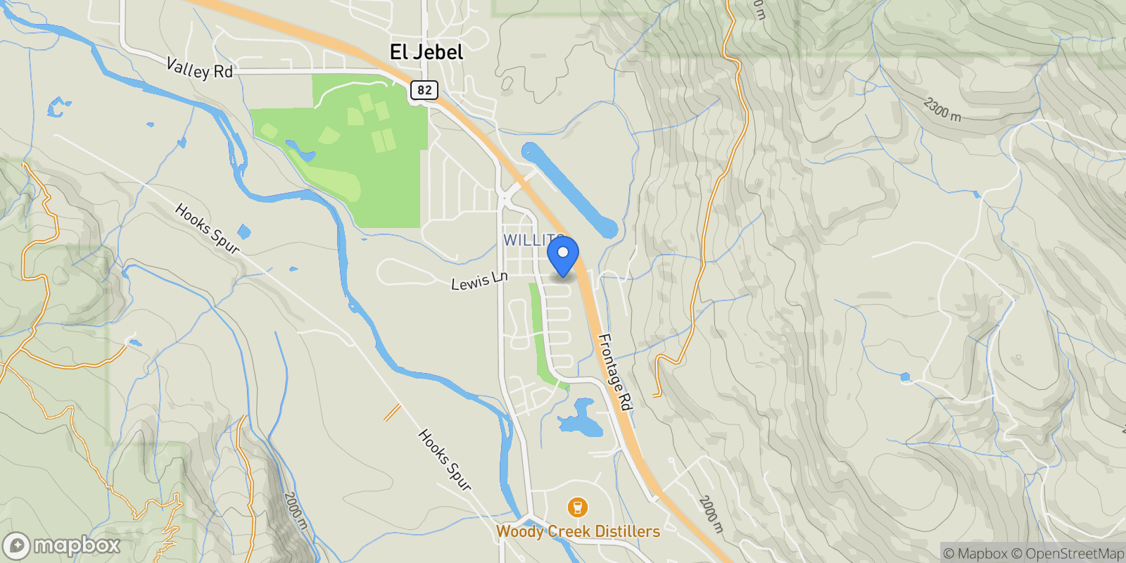 Map showing 113 Valley Court, El Jebel, Colorado, United States.