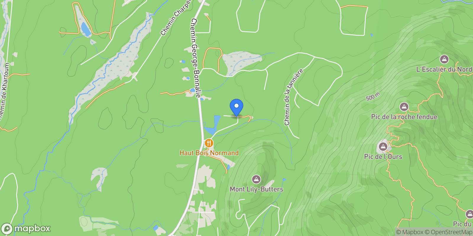 Map showing 31 Chemin de la Montagne-Cachée, Eastman, Quebec, Canada.