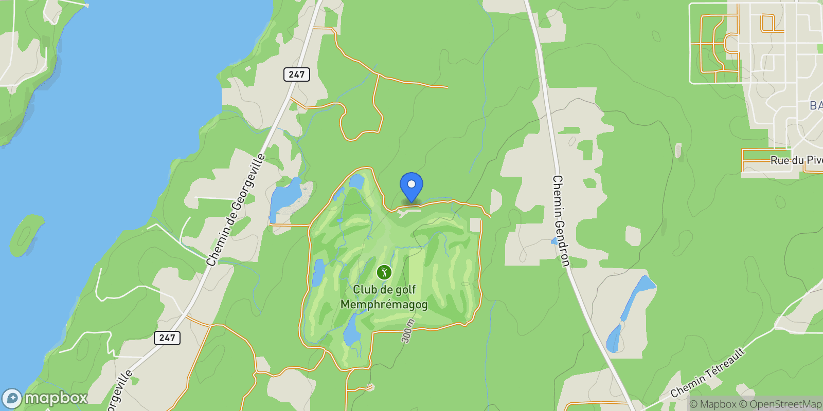 Map showing 37-55 ch. d'Oliver, Magog, Quebec, Canada.