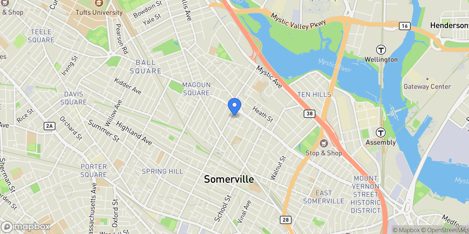 Map showing 25 Browning Rd, Somerville, MA 02145, Somerville, Massachusetts, United States.