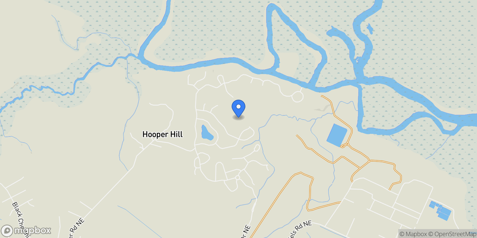 Map showing 9362 Orange Manor Court NE, Northwest, North Carolina, United States.