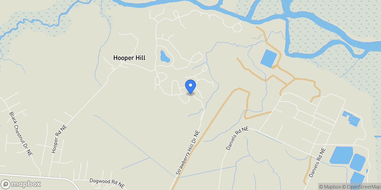 Map showing 3756 Friendly Orange Court NE, Northwest, North Carolina, United States.