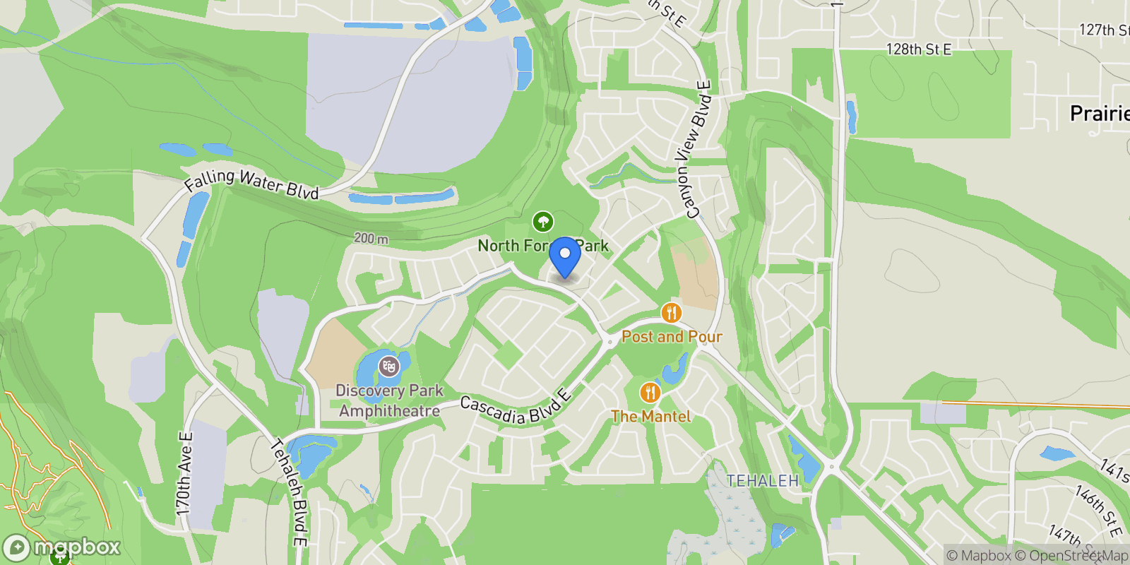 Map showing 13406 186th Avenue Ct, Bonney Lake, WA 98391, Lake Tapps, Washington, United States.