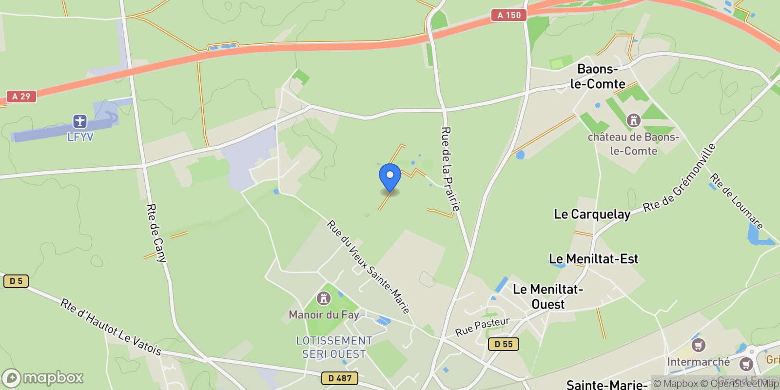Map showing Saint-Martin-de-l'If, Normandy, France.
