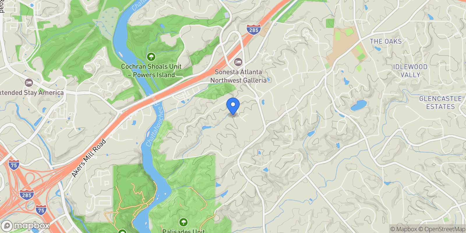 Map showing 4 Bentley Trace Manor, Atlanta, GA 30327, Atlanta, Georgia, United States.