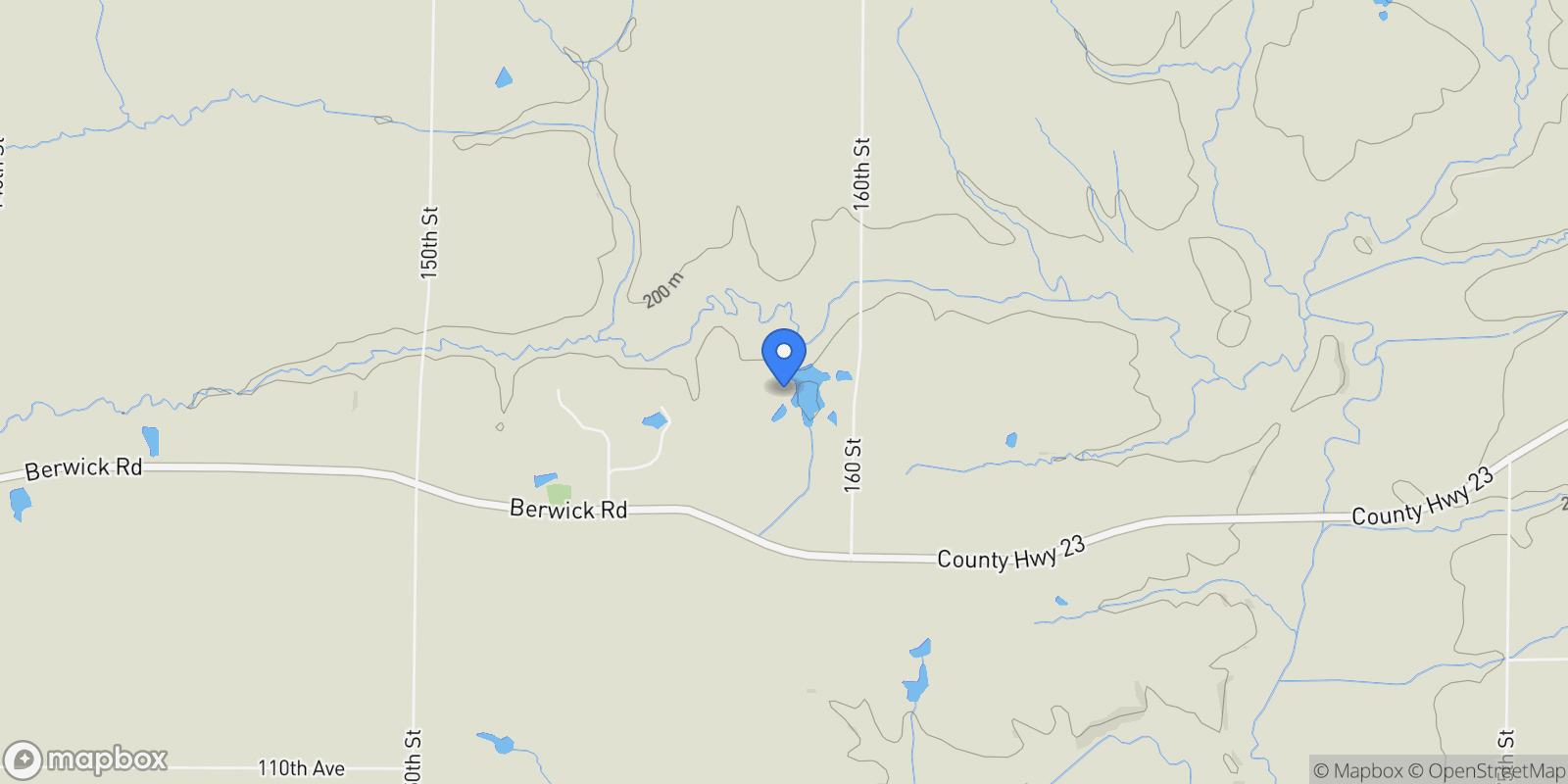 Map showing 1196 160th Street, Abingdon, IL 61410, Abingdon, Illinois, United States.