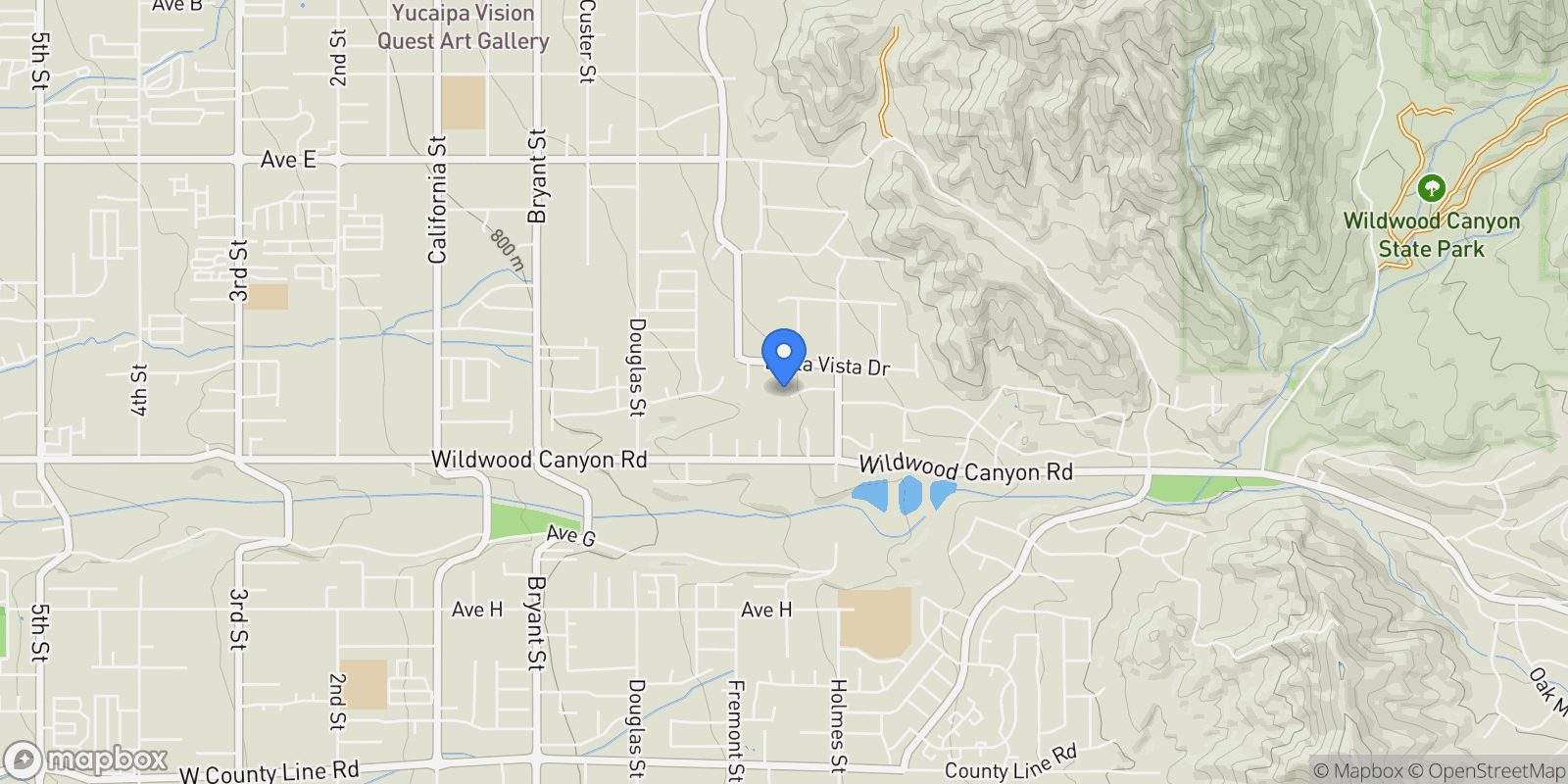 Map showing 35750 Brookwood Court, Yucaipa, CA 92399, Yucaipa, California, United States.