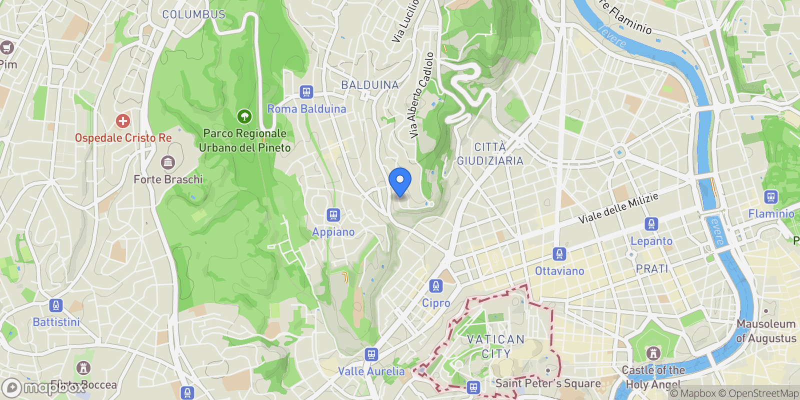 Map showing Roma Via Cornelio Nepote 21, Rome, Lazio, Italy.