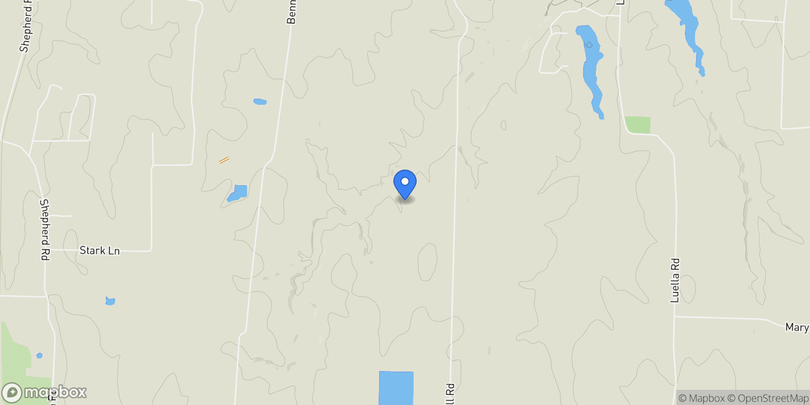 Map showing 1265 Harrell Road, Howe, TX 75459, Tom Bean, Texas, United States.