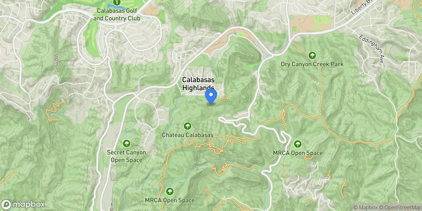 Map showing 3121 Old Topanga Canyon Road, Calabasas, CA 90290, Hidden Hills, California, United States.