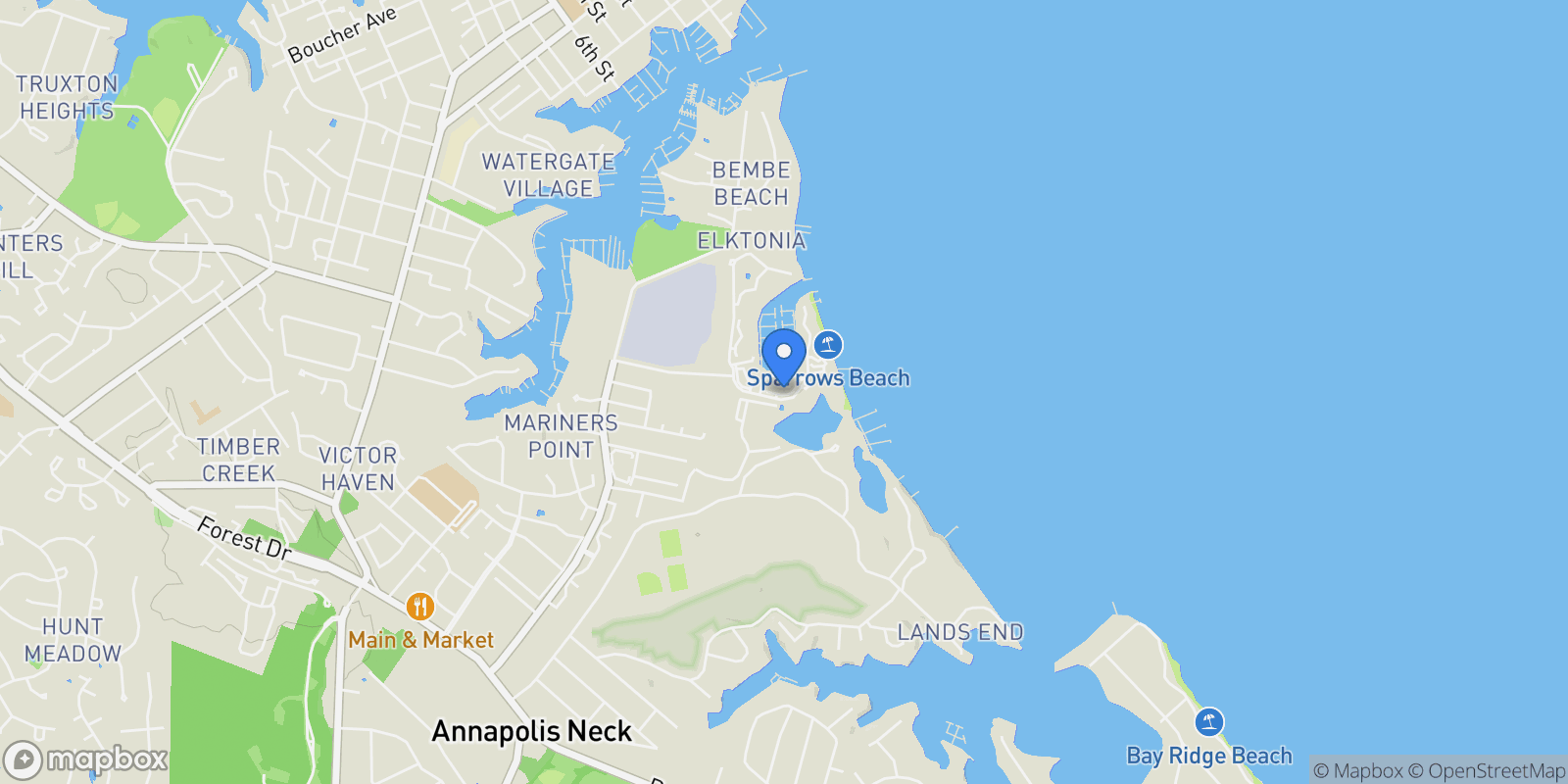 Map showing 2106 CHESAPEAKE HARBOUR DR DRIVE #202, ANNAPOLIS, MD 21403, Annapolis, Maryland, United States.