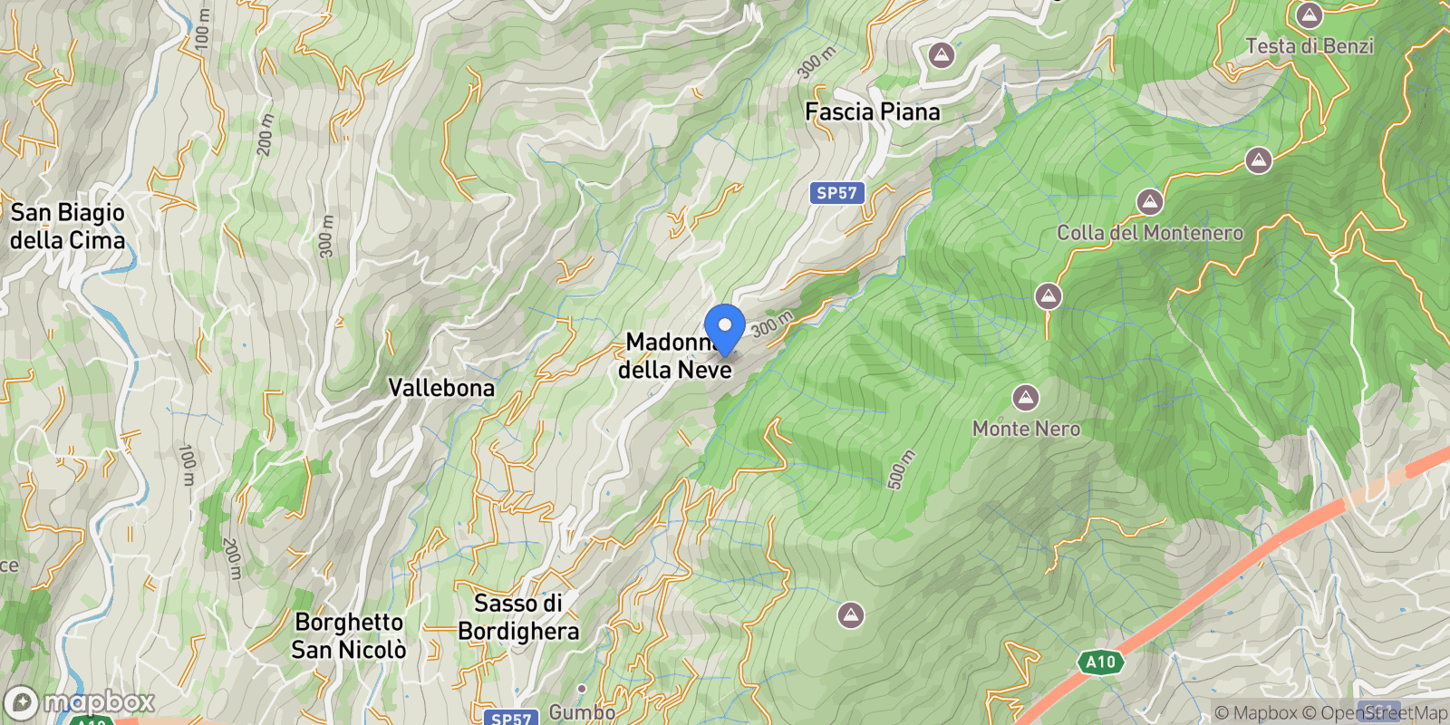 Map showing Via Garga, Liguria, Liguria, Italy.