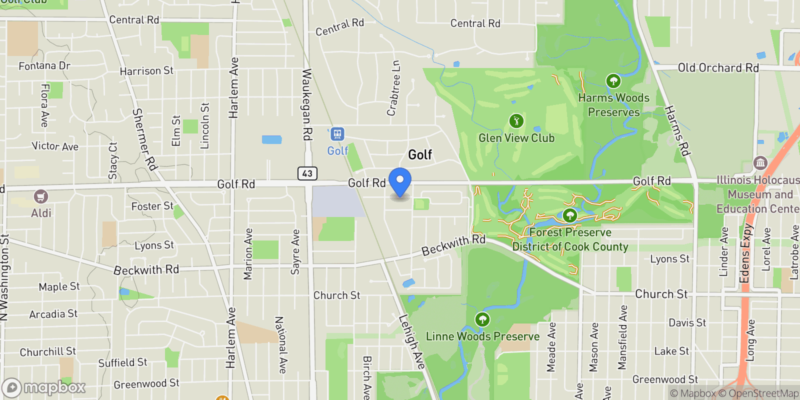 Map showing 6619 Palma Lane, Morton Grove, IL 60053, Morton Grove, Illinois, United States.