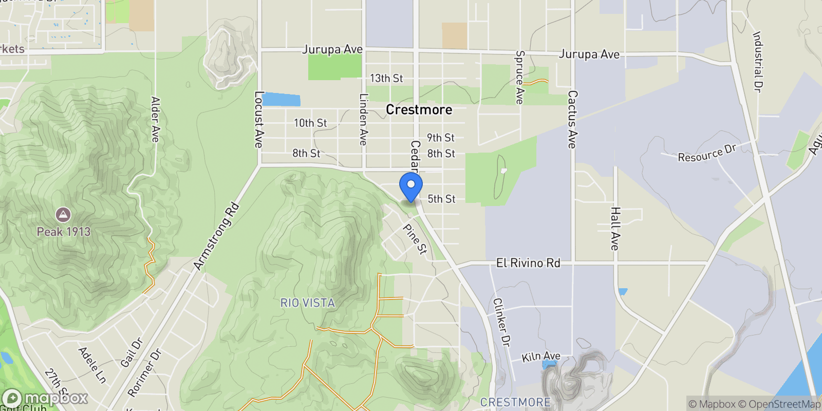 Map showing 18661 5th, Bloomington, CA 92316, Bloomington, California, United States.