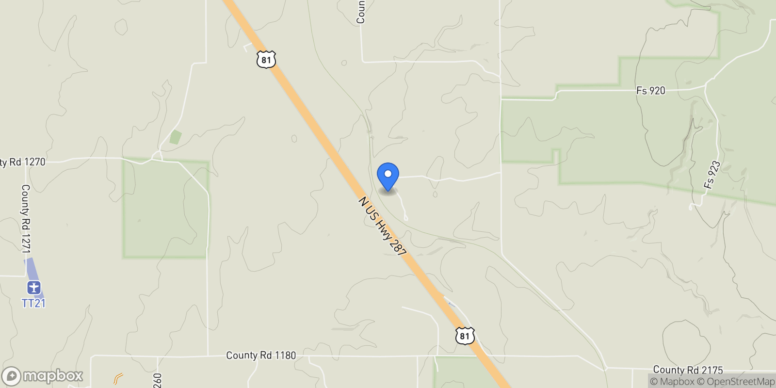 Map showing 172 Cowan Crossing, Alvord, TX 76225, Alvord, Texas, United States.