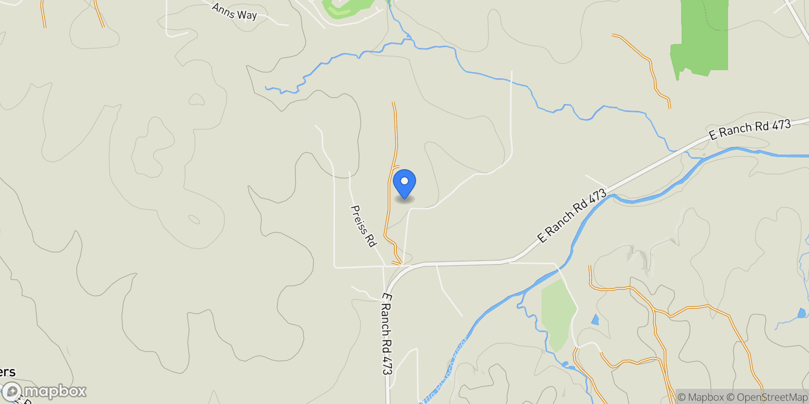 Map showing 426 Preiss Ranch Road, Blanco, TX 78606, Wimberley, Texas, United States.