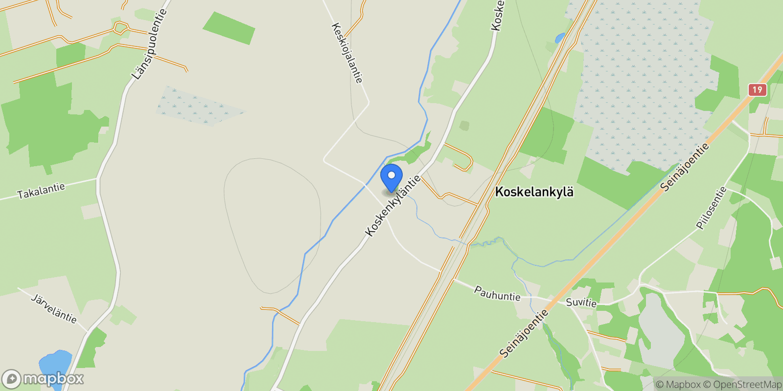 Map showing Koskelankyläntie 267, Lapua, Southern Ostrobothnia, Finland.