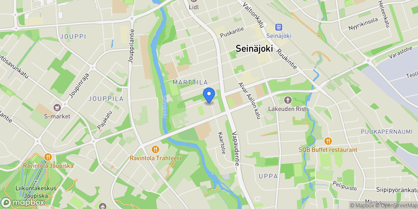 Map showing Marttilantie 4, Seinäjoki, Finland.