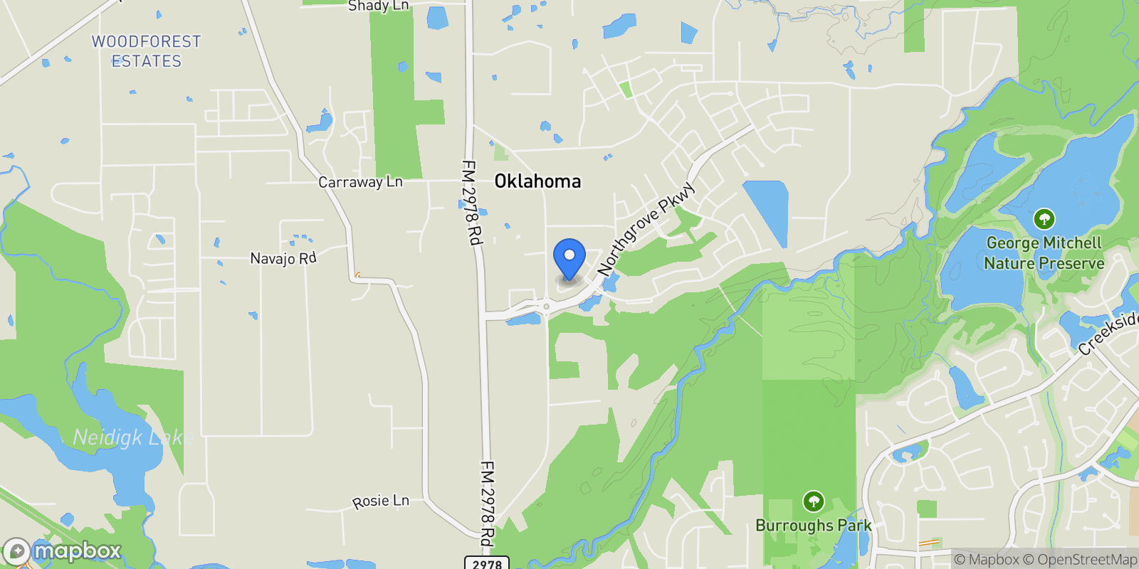Map showing 8513 Alford Point Drive, Magnolia, Texas, United States.