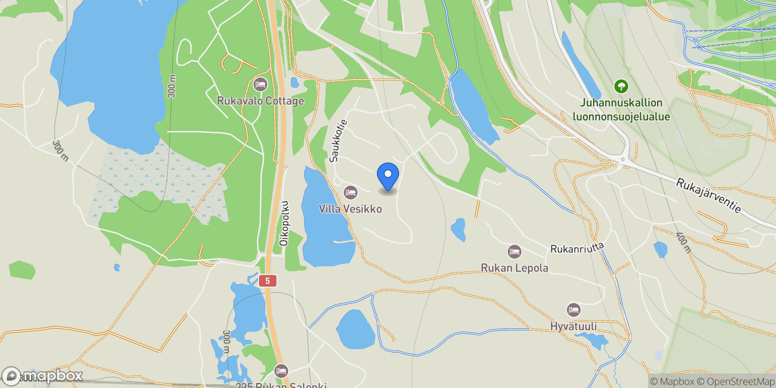 Map showing Aitalammentie 10, 93830 Kuusamo, Finland, Kuusamo, Finland.