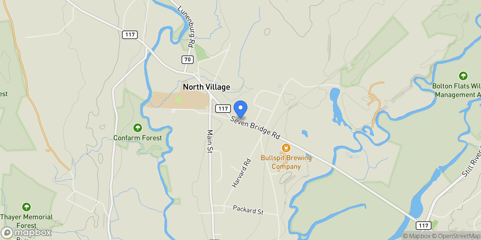 Map showing 144 Seven Bridge Rd, Lancaster, MA 01523, Lancaster, Massachusetts, United States.