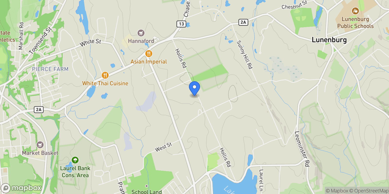 Map showing 200-365 Hollis Hill Road, Lunenburg, MA 01462, Lunenburg, Massachusetts, United States.
