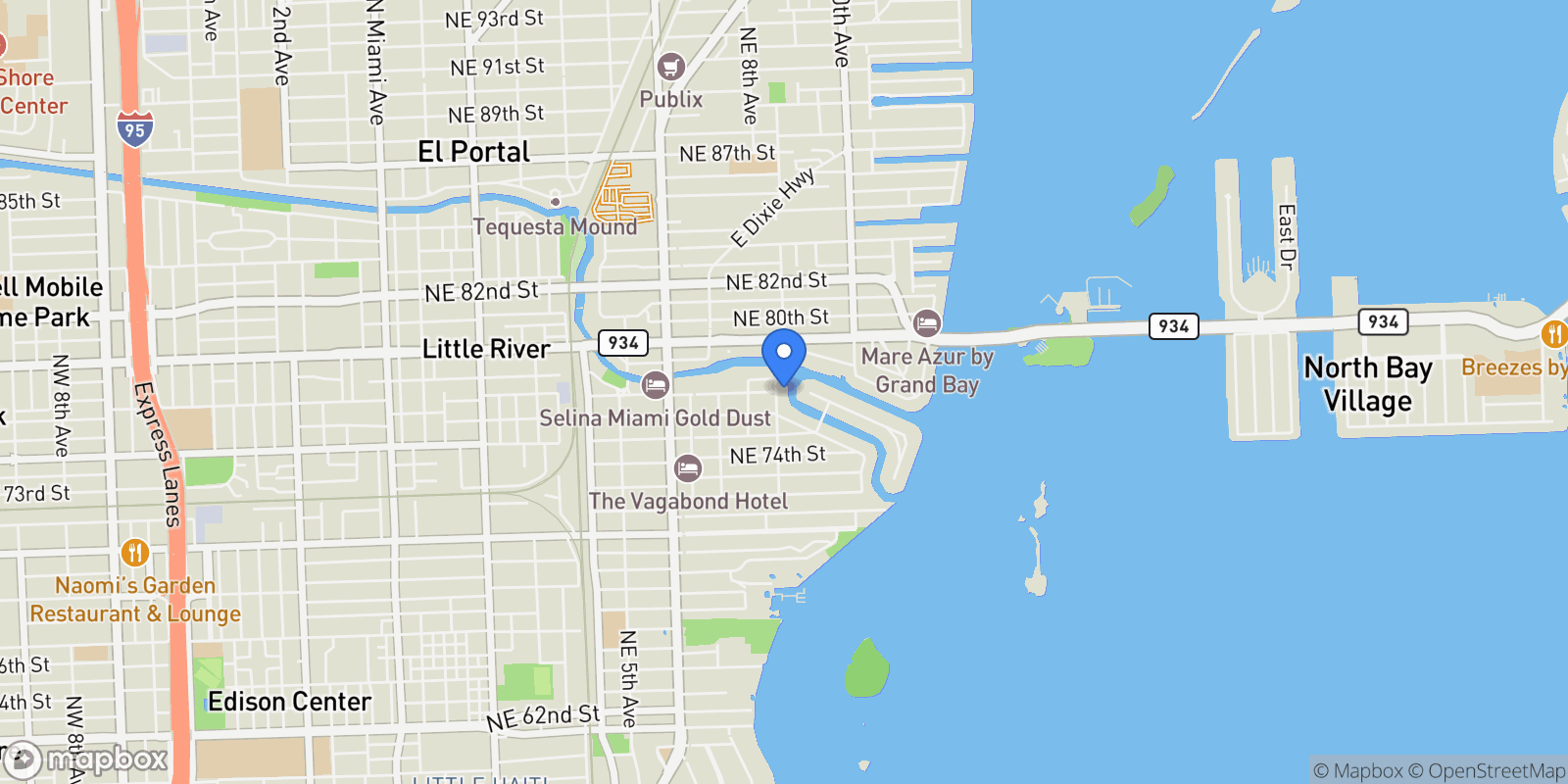 Map showing 7701 NE 8th Ave, Miami, FL 33138, Miami, Florida, United States.