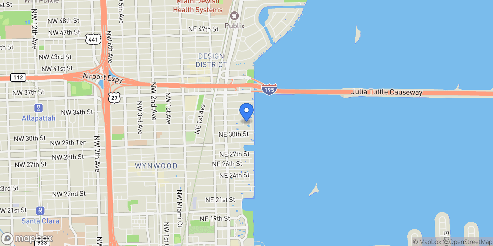 Map showing 480 NE 31st St, Miami, FL 33137, Miami, Florida, United States.
