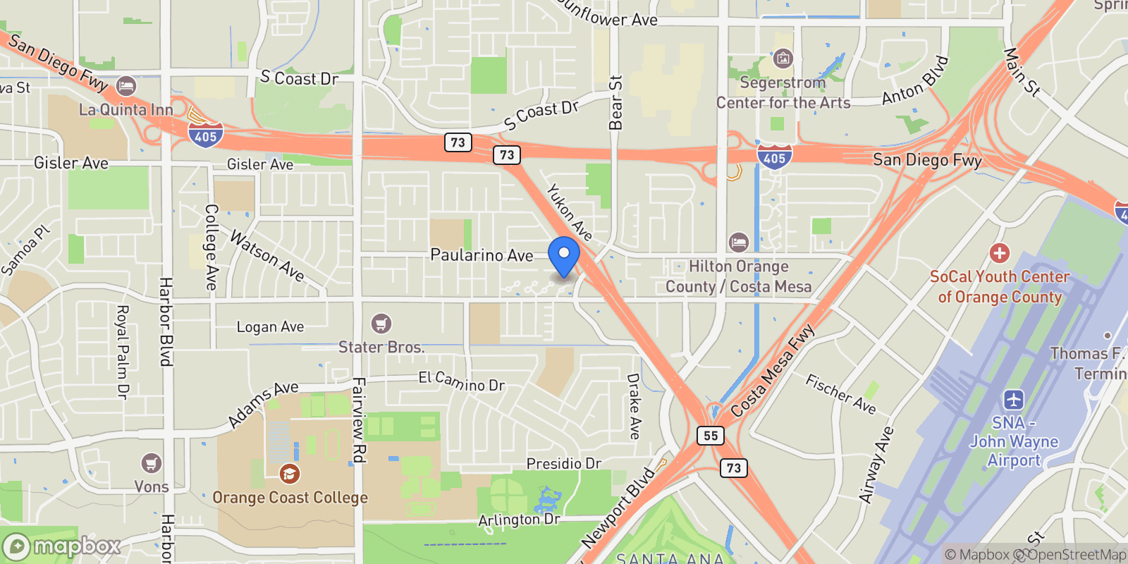 Map showing 918 Hyde Court, Costa Mesa, California, United States.
